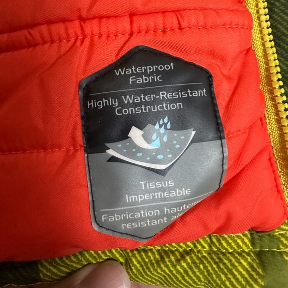 Columbia Kids Plaid Jacket Size 12M Green Yellow Red Lined Coat - Picture 5 of 8